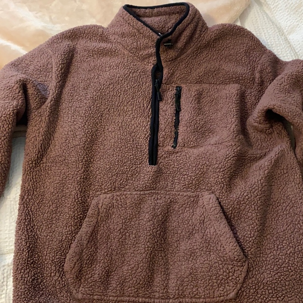 Fuzzy maroon sweater